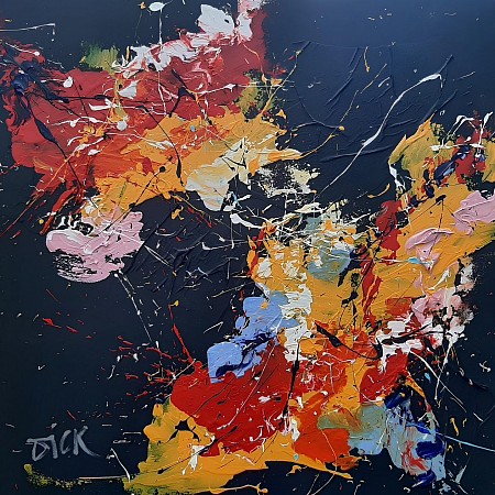 Conversation geschilderd door Dick Preesman