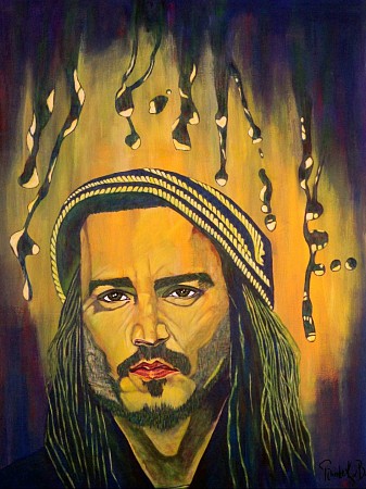 Johnny Depp geschilderd door Tineke KvB - JustBooArt